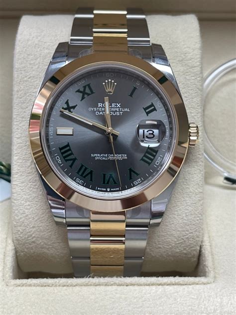 rolex datejust wimbledon bicolor